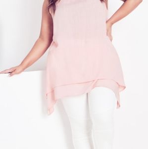 Arna York Selena Layered Tunic - dusty rose